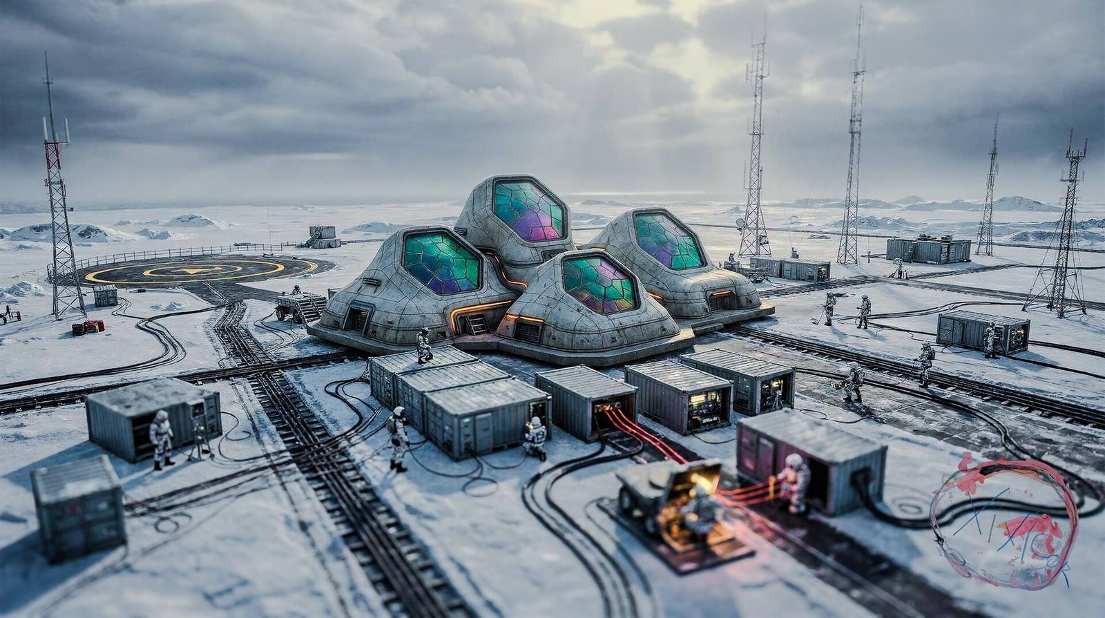 Habitantes de Siroco entre hielo, antenas y una arquitectura preparada para moverse